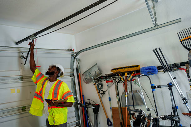 Professional Garage Door Panel Replacement technician working in Mead, CO